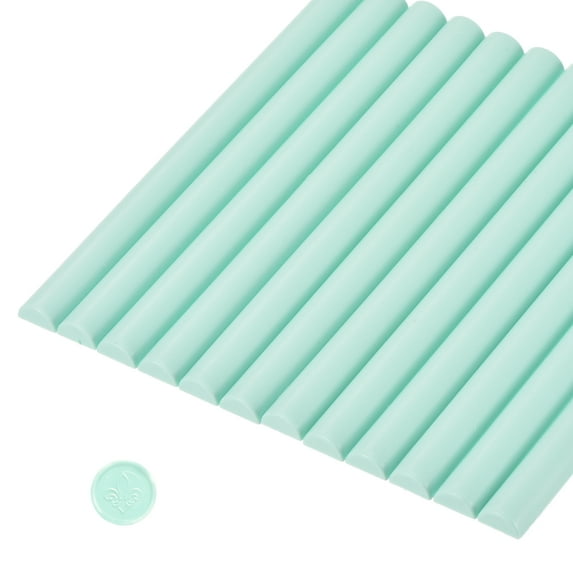 Uxcell Sealing Wax Stick Glue Gun Wax Seal Rod Craft Adhesive Waxing for Letter Seal Wax Stamp Mint Green
