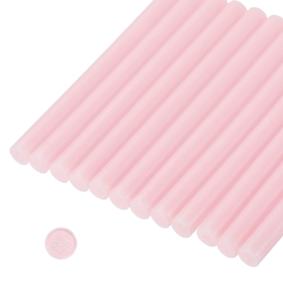 Uxcell Sealing Wax Stick Glue Gun Wax Seal Rod Craft Adhesive Waxing for Letter Seal Wax Stamp,Wedding Invitations Pink