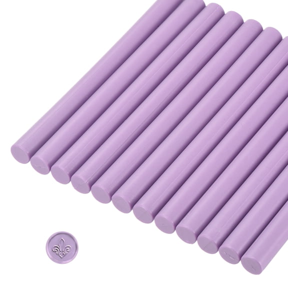 Uxcell Sealing Wax Stick Glue Gun Wax Seal Rod Craft Adhesive Waxing for Letter Seal Wax Stamp,Wedding Invitations Pure Purple