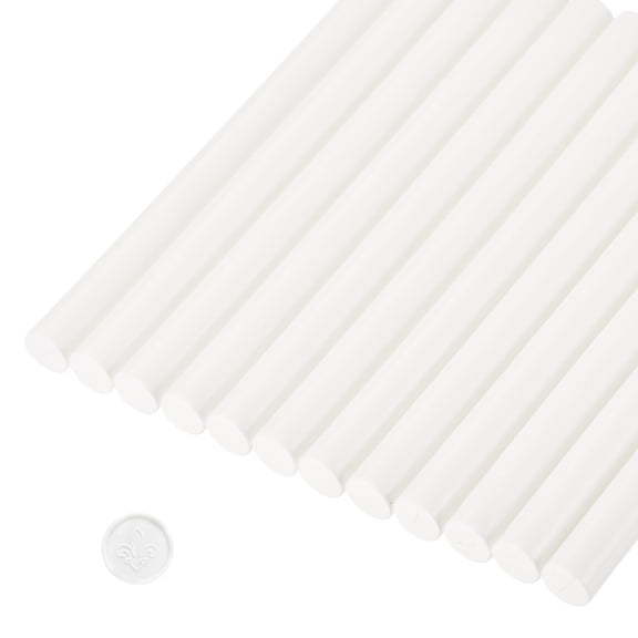 Uxcell Sealing Wax Stick Glue Gun Wax Seal Rod Craft Adhesive Waxing for Letter Seal Wax Stamp,Wedding Invitations White