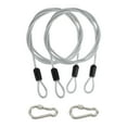 thumbnail image 1 of Uxcell Security Cable, Braided Stainless Steel Coated Safety Wire Rope with Double Loop for Travel Luggage Bicycle Lock Cable Transparent 5 ft x 1/8"(3mm), 1 of 7