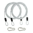 thumbnail image 1 of Uxcell Security Cable, Braided Stainless Steel Coated Safety Wire Rope with Double Loop for Travel Luggage Bicycle Lock Cable Transparent 7 ft x 3/16"(4mm), 1 of 7