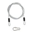 thumbnail image 1 of Uxcell Security Cable Braided Stainless Steel Coated Safety Wire Rope with Double Loop for Travel Luggage Bicycle Lock Transparent 8 ft x 3/16"(5mm), 1 of 7