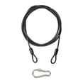 thumbnail image 1 of Uxcell Security Cable Braided Stainless Steel Coated Safety Wire Rope with Double Loop for Travel Luggage Lock Cable Black 10ft x 1/8", 1 of 7