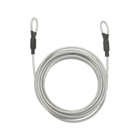 Uxcell Security Cable Lock (1/8" Dia 14.8ft, Clear) Vinyl Coated Galvanized Steel Flexible Wire Rope Safety Cable Luggage Lock with Double Loops Suit for - Outdoor/Travel/Hanging