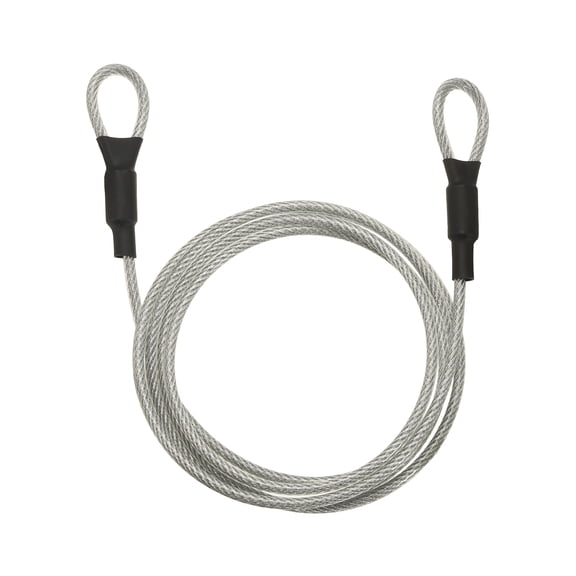 Uxcell Security Cable Lock (1/8" Dia 4.9ft, Clear) Vinyl Coated Galvanized Steel Flexible Wire Rope Safety Cable Luggage Lock with Double Loops Suit for - Outdoor/Travel/Hanging