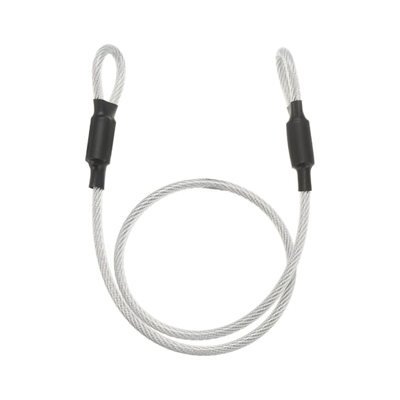 Uxcell Security Cable Lock (3/16" Dia 2ft, Clear) Vinyl Coated Galvanized Steel Flexible Wire Rope Safety Cable Luggage Lock with Double Loops Suit for - Outdoor/Travel/Hanging