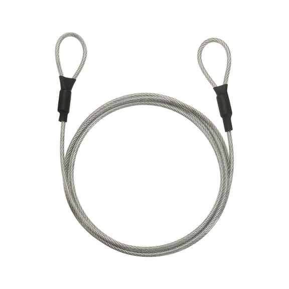 Uxcell Security Cable Lock (5/64" Dia 4.9ft, Clear) Vinyl Coated Galvanized Steel Flexible Wire Rope Safety Cable Luggage Lock with Double Loops Suit for - Outdoor/Travel/Hanging