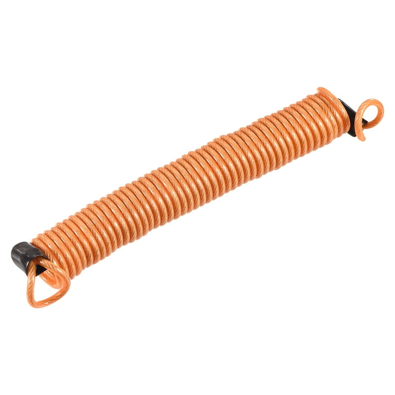 2Pc Security Steel Cables,Coated Wire Rope w Double Loop