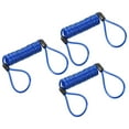 thumbnail image 1 of Uxcell Security Steel Cable 3.5mm x 1.5m/4.92ft Coated Spring Luggage Lock Wire Rope with Double Loop Blue 3 Pack, 1 of 5