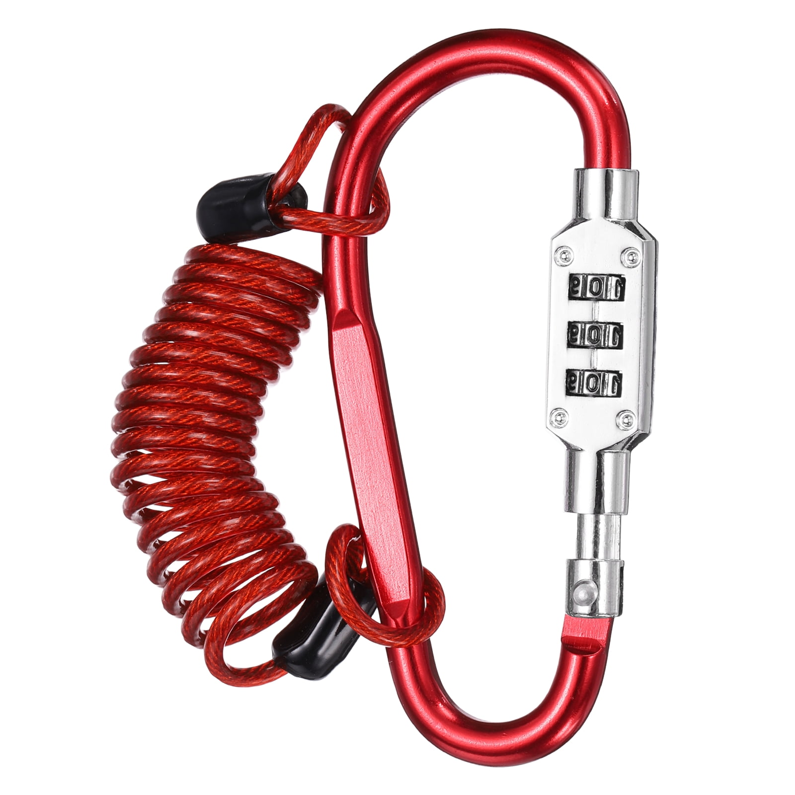 Looped Security Rope Uxcell Security Steel Cable Lock, (3.3 Feet, Red), Double Loop Safety ...