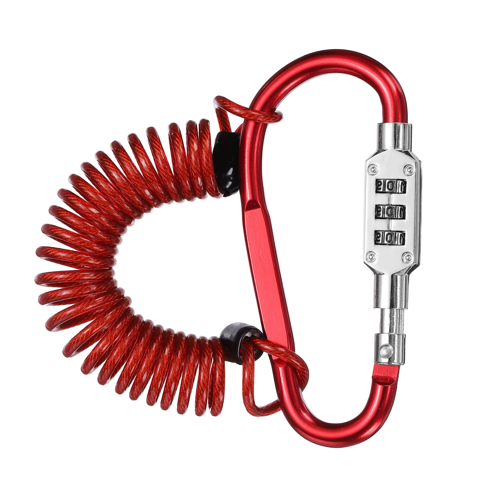 Uxcell Security Steel Cable Lock, (4.9 Feet, Red), Double Loop Safety ...