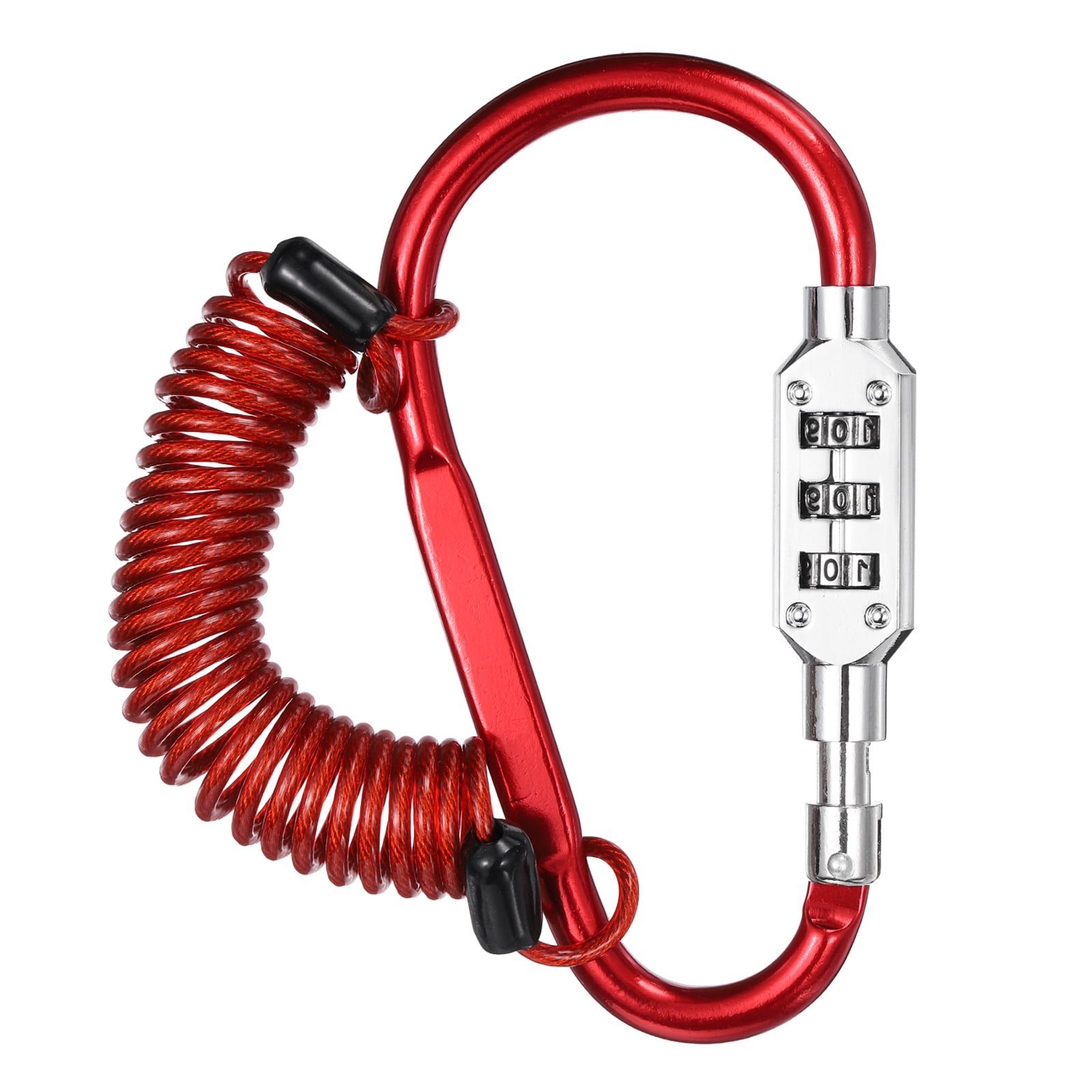 Looped Security Rope Uxcell Security Steel Cable Lock, (4.9 Feet, Red), Double Loop Safety ...