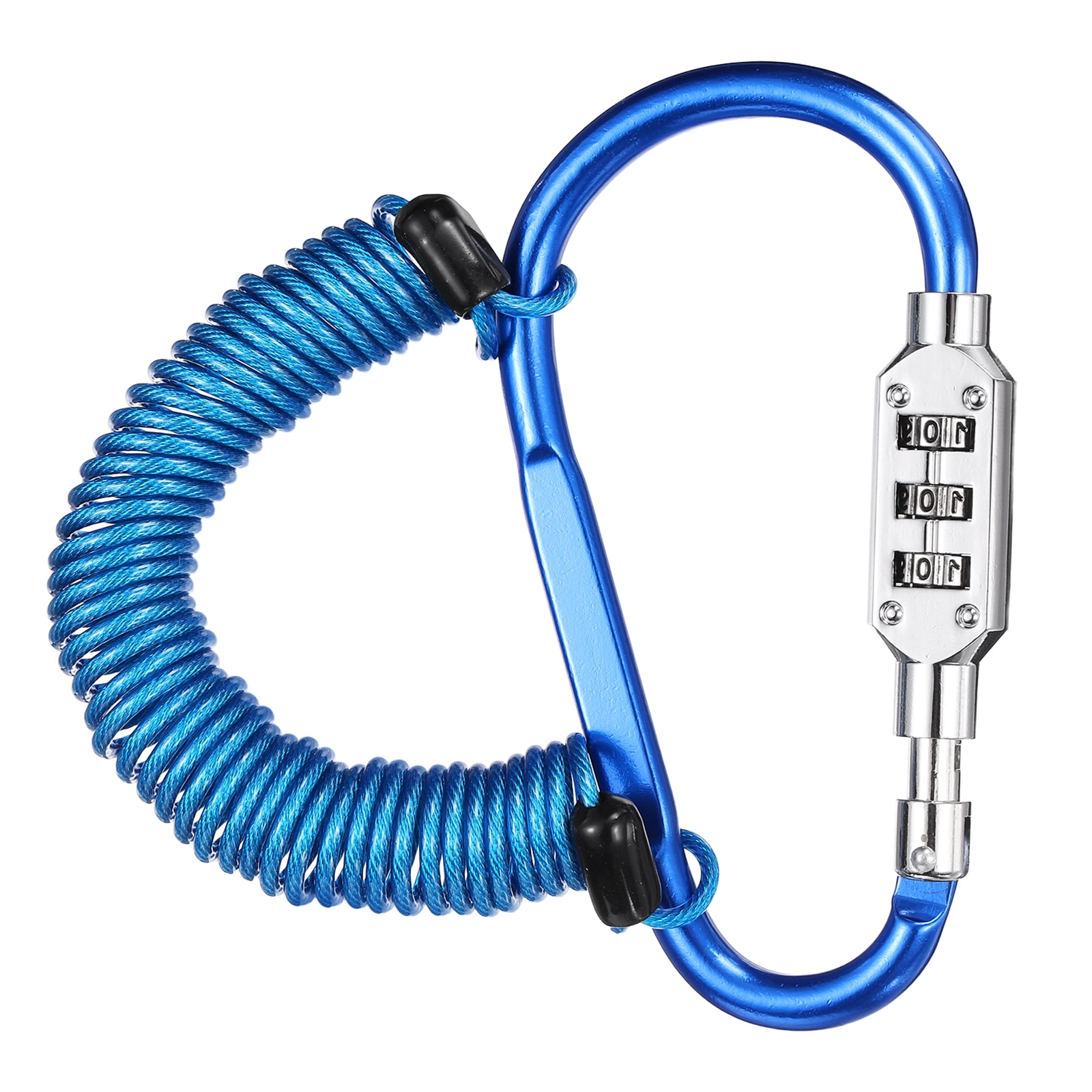 Uxcell Security Steel Cable Lock, (8.2 Feet, Blue), Double Loop Safety ...