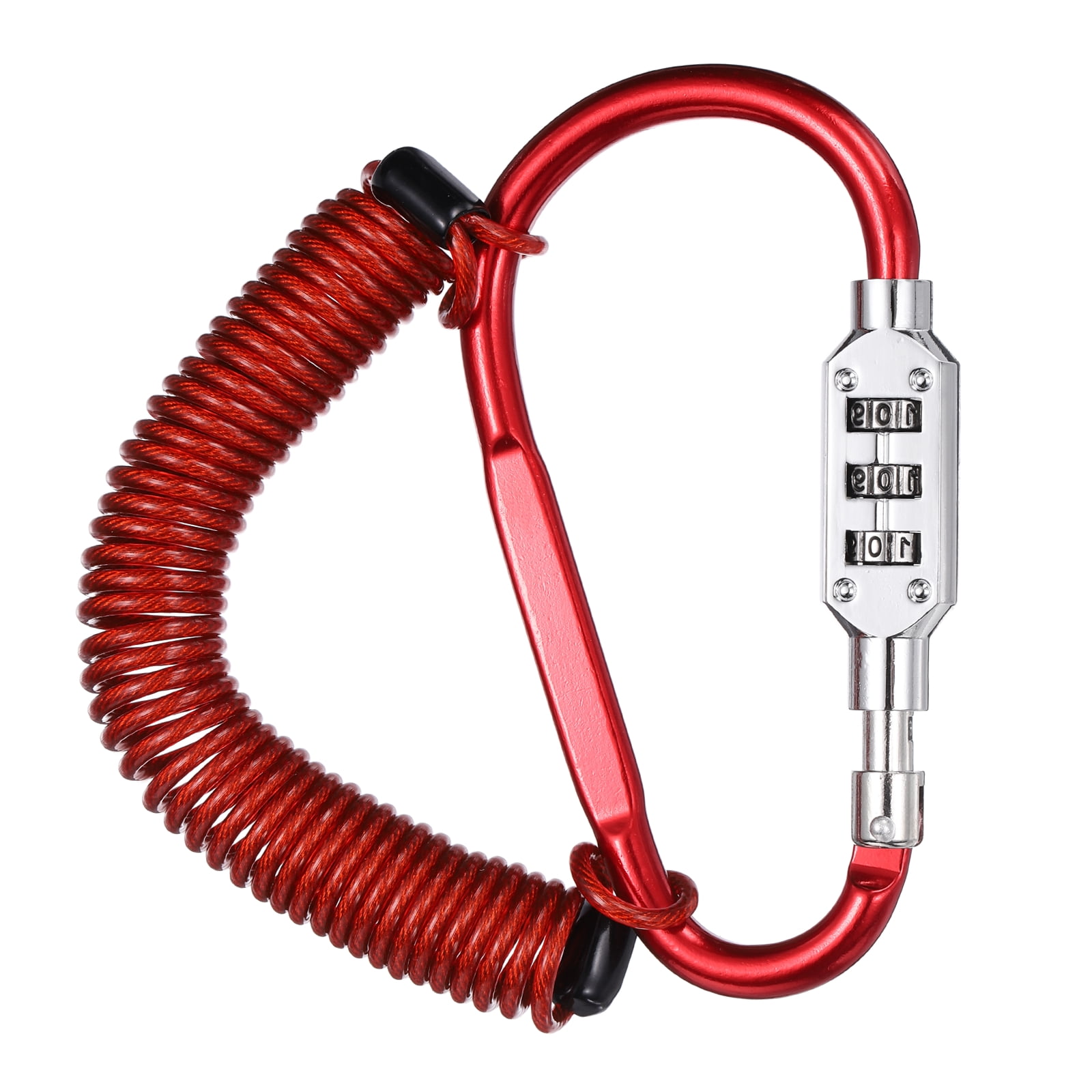 Looped Security Rope Uxcell Security Steel Cable Lock, (8.2 Feet, Red), Double Loop Safety ...