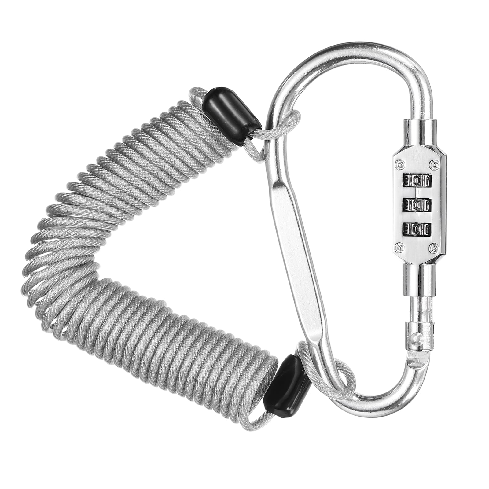 Looped Security Rope Uxcell Security Steel Cable Lock, (8.2 Feet, Silver), Double Loop ...