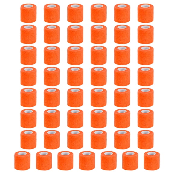 Uxcell Self Adhesive Bandage Wrap Elastic Self Adherent Self Breathable Wrap Tape for Sport Stretch Athletic Wrist Ankle Bright Orange 177" x 2"