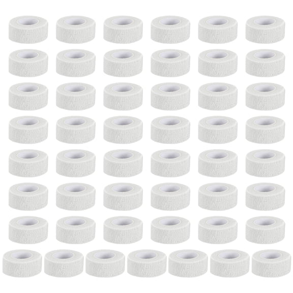Uxcell Self Adhesive Bandage Wrap Elastic Self Adherent Self Breathable Wrap Tape for Sport Stretch Athletic Wrist Ankle White 177" x 1"