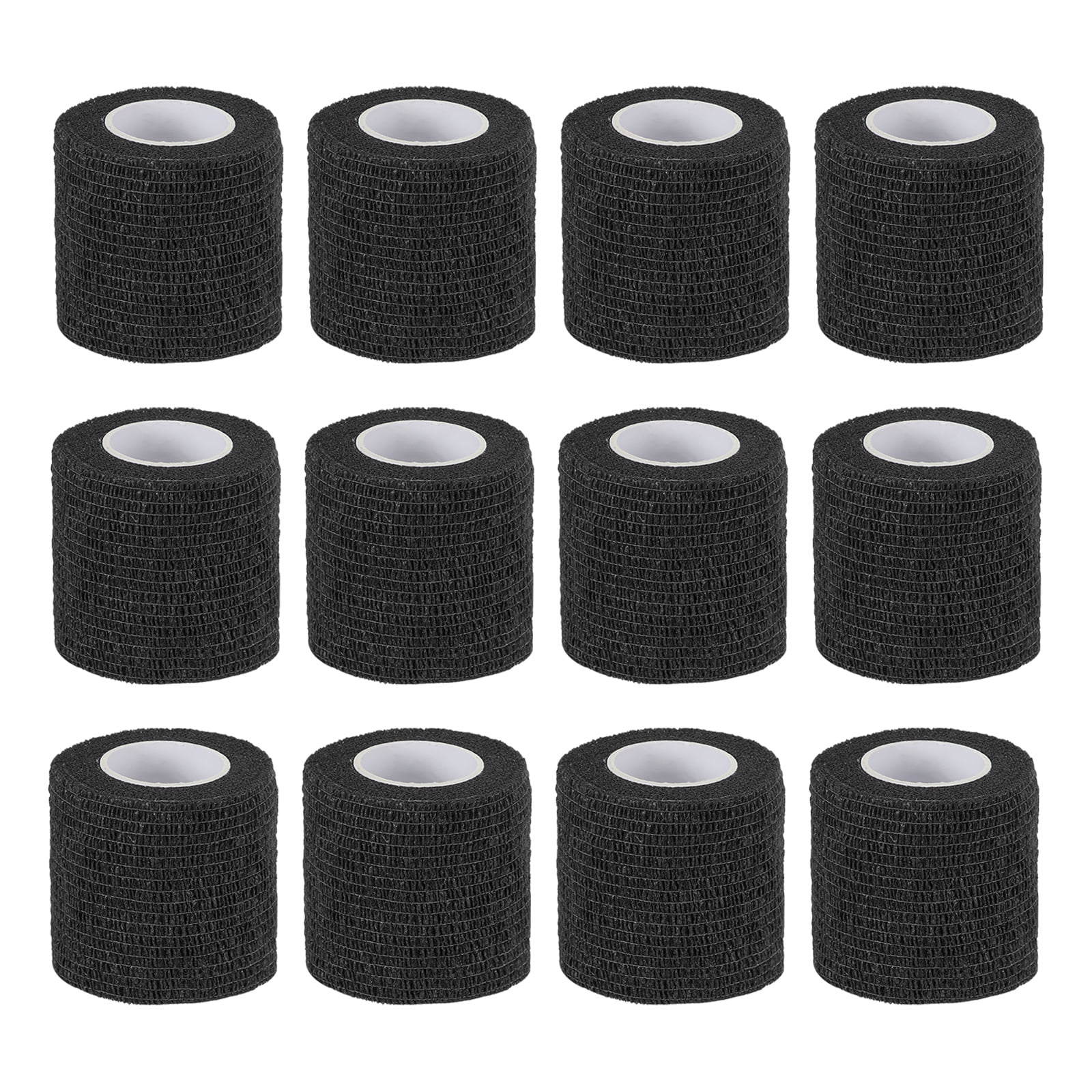 Uxcell Self Adhesive Bandage Wrap, Elastic Self Breathable Self Adherent Wrap Tape for Stretch Athletic Use Black