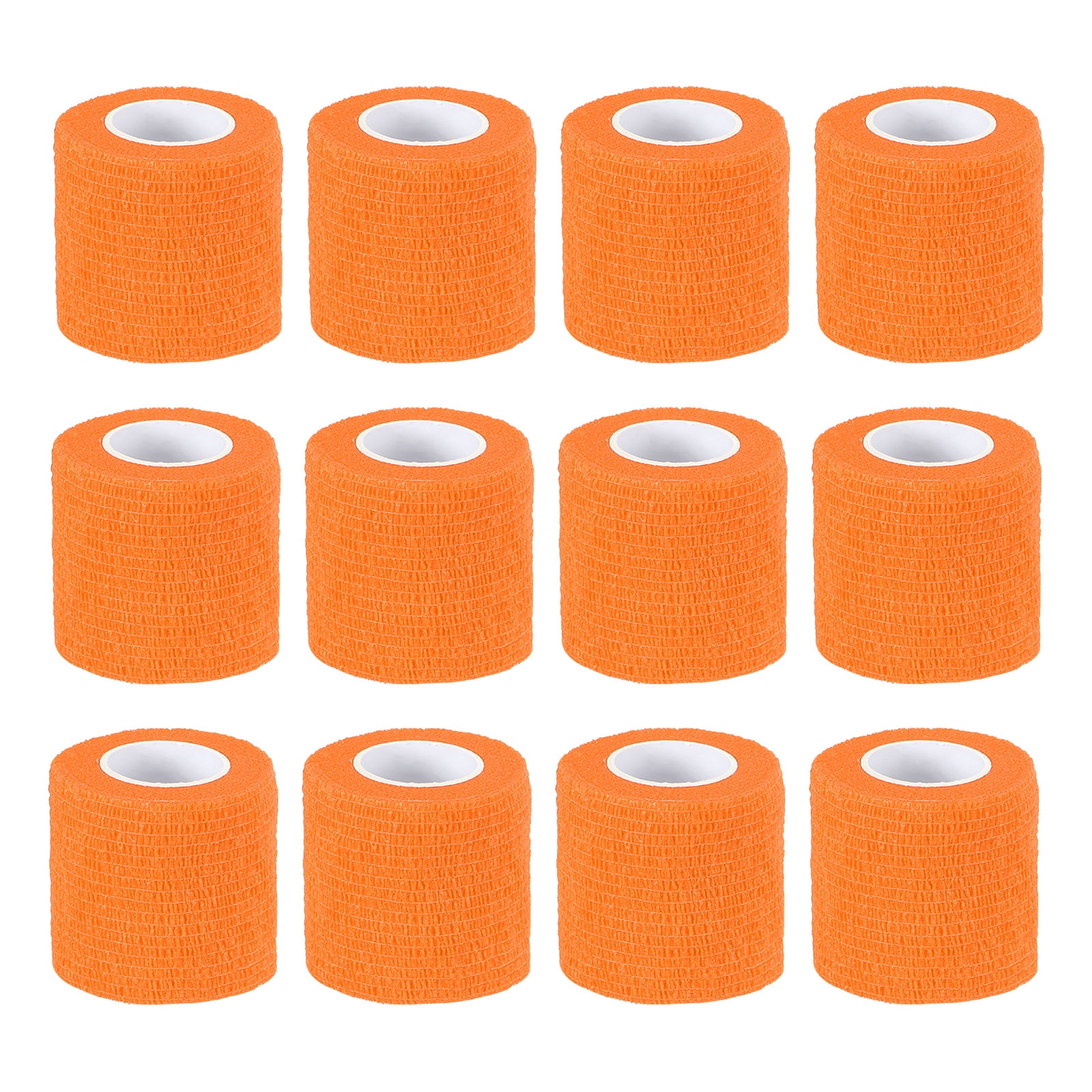 Uxcell Self Adhesive Bandage Wrap, Elastic Self Breathable Self Adherent Wrap Tape for Stretch Athletic Use Bright Orange