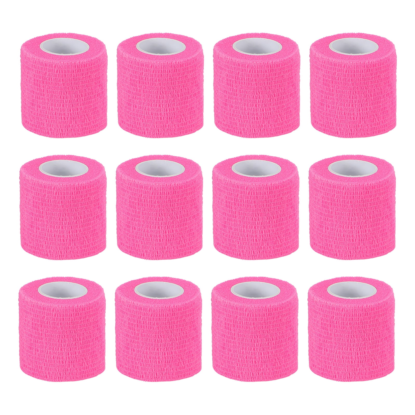 Uxcell Self Adhesive Bandage Wrap, Elastic Self Breathable Self Adherent Wrap Tape for Stretch Athletic Use Bright Pink