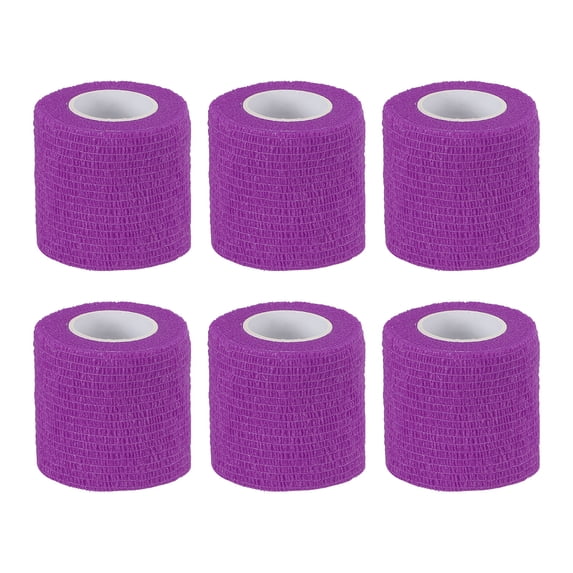 Uxcell Self Adhesive Bandage Wrap, Elastic Self Breathable Self Adherent Wrap Tape for Stretch Sports Wrist Ankle Purple