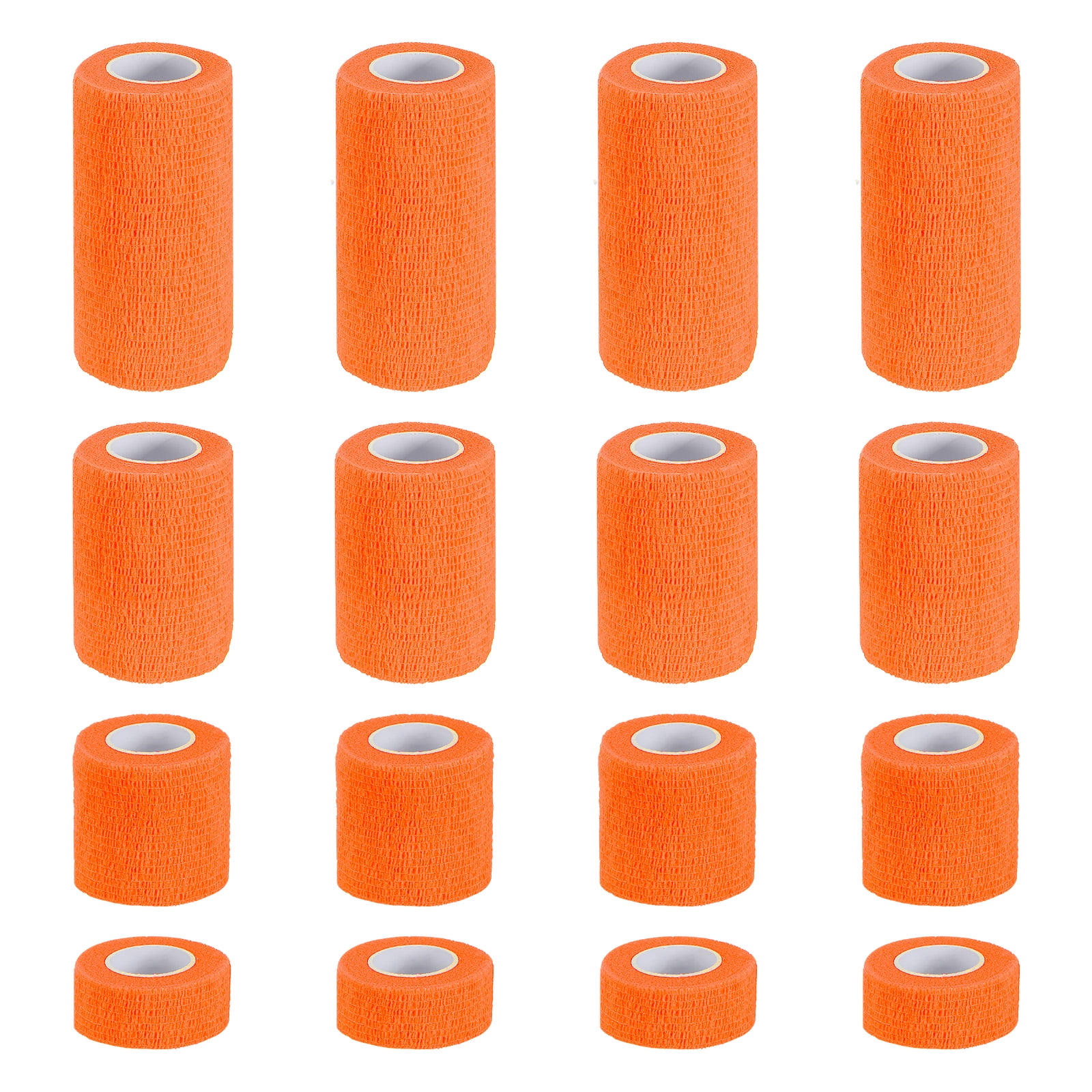 Uxcell Self Adhesive Bandage Wrap, Yard Elastic Self Breathable Self Adherent Wrap Tape for Stretch Athletic Sports Bright Orange