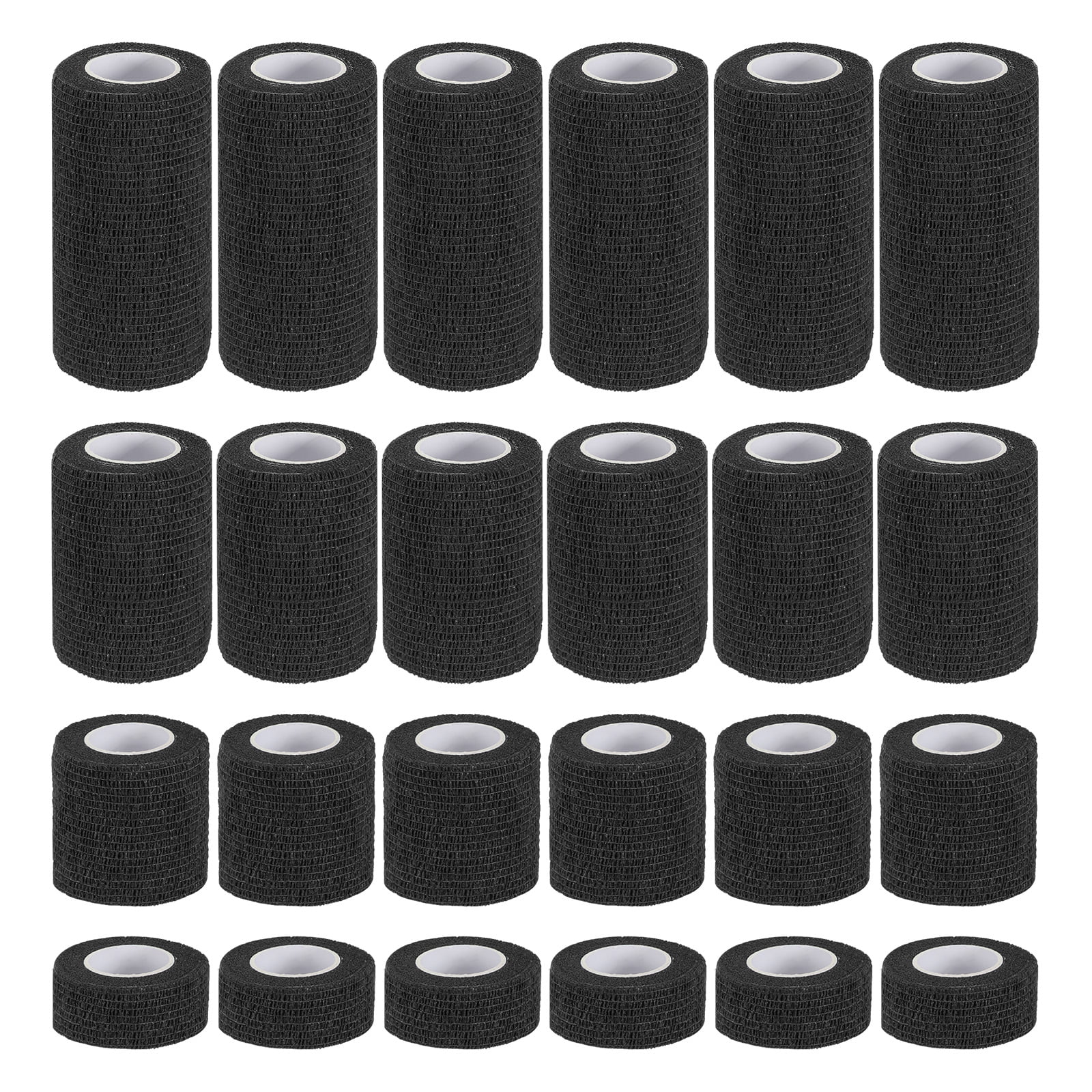 Uxcell Self Adhesive Bandage Wraps, Yard Elastic Self Breathable Self Adherent Wrap Tape for Stretch Athletic Sports Black