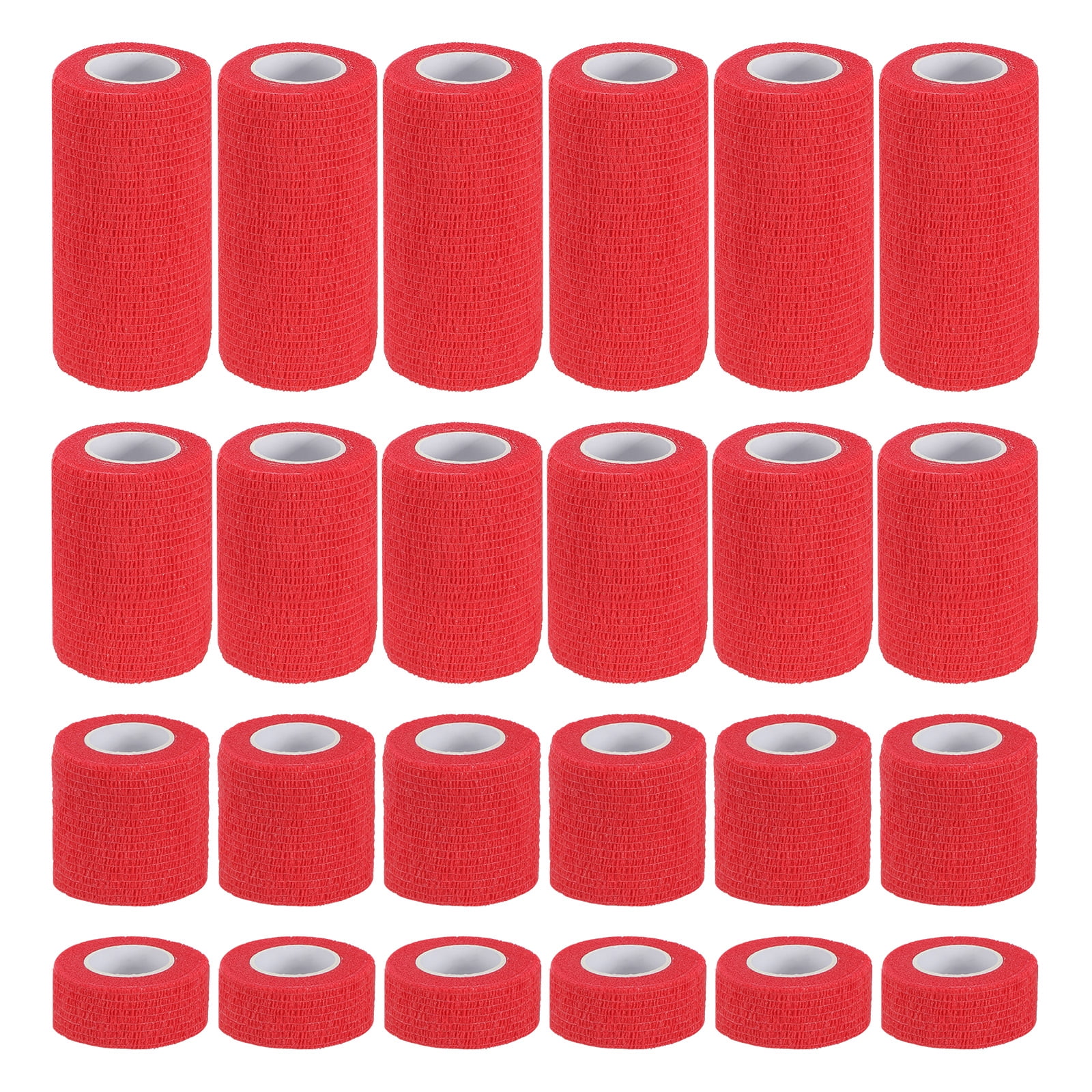 Uxcell Self Adhesive Bandage Wraps, Yard Elastic Self Breathable Self Adherent Wrap Tape for Stretch Athletic Sports Red