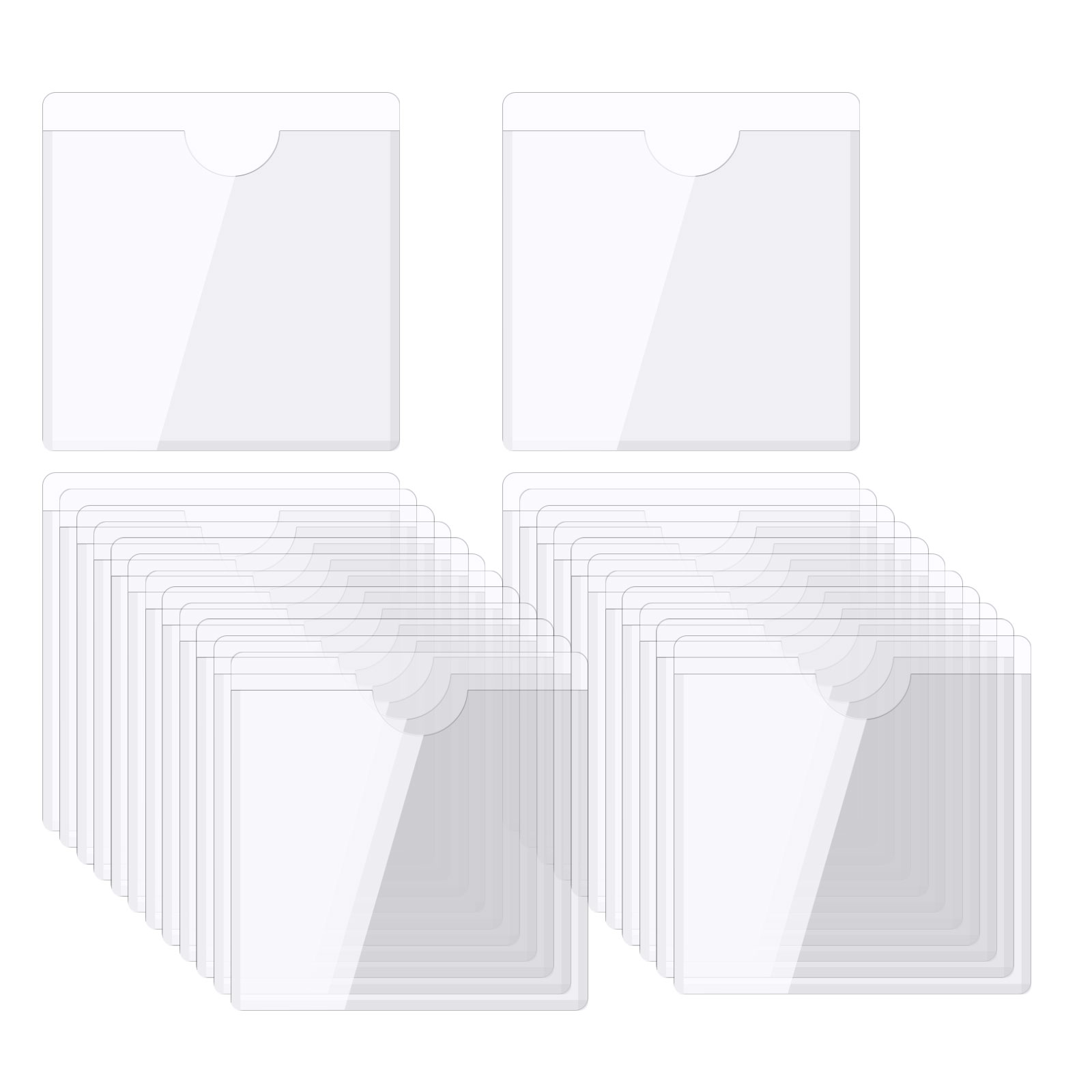 Pocket Label Card Uxcell Self-Adhesive Card Pockets Clear Self Adhesive Pocket Label ...