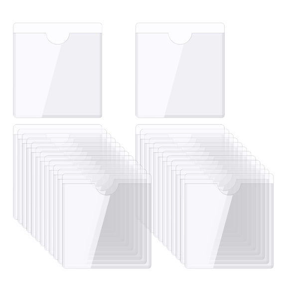 Uxcell Self-Adhesive Card Pockets Clear Self Adhesive Pocket Label Holders 2"x2"
