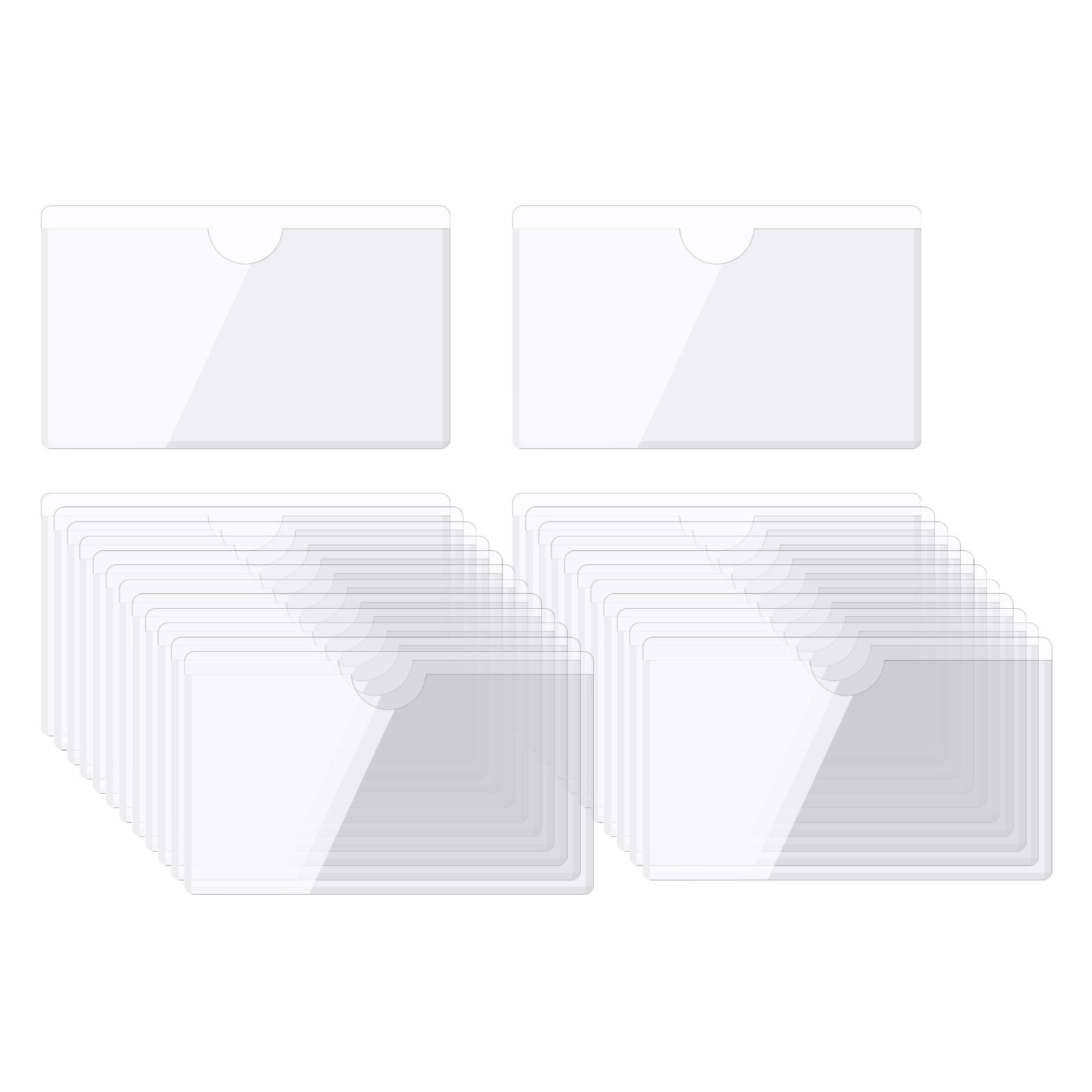 Uxcell Self-Adhesive Card Pockets Clear Self Adhesive Pocket Label ...