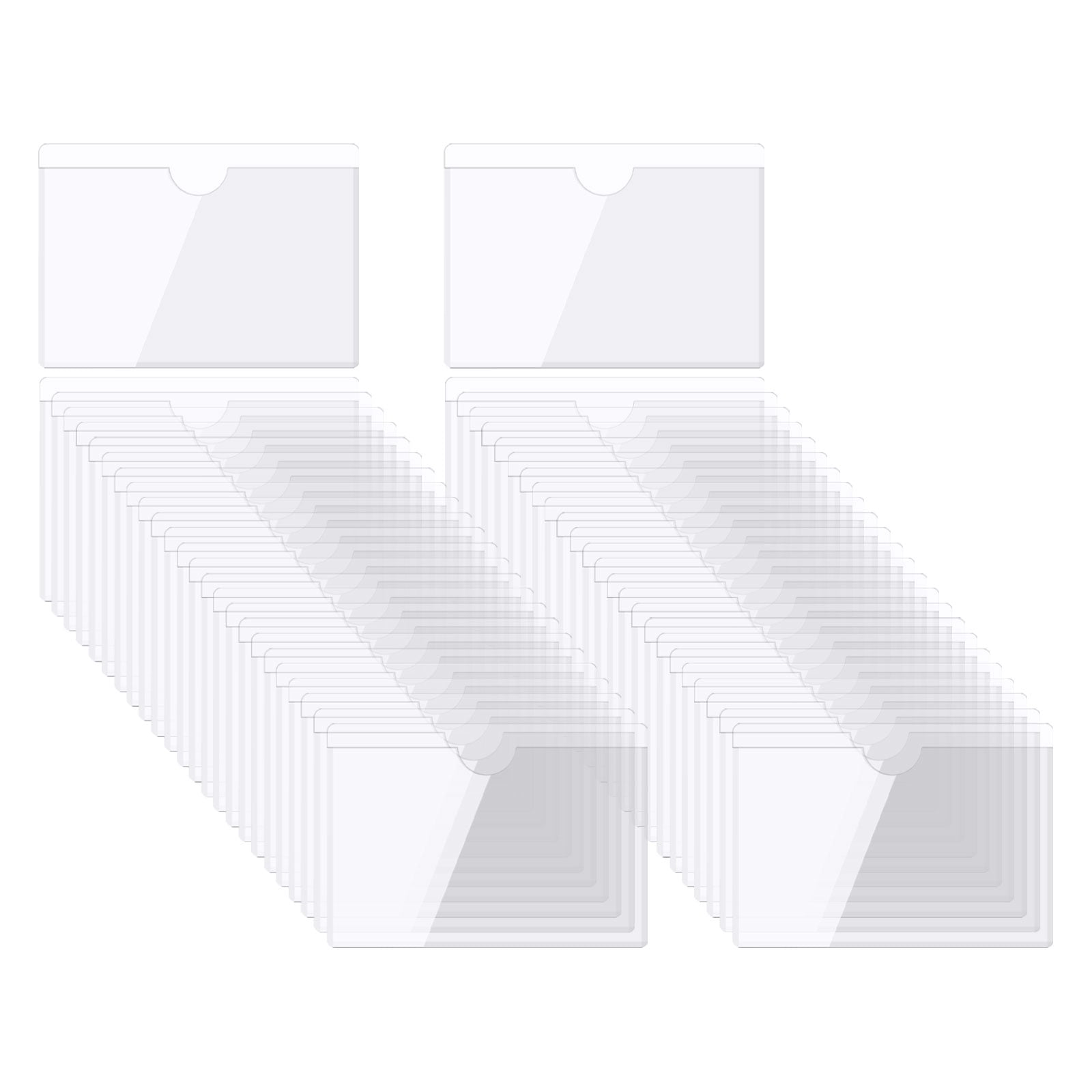 Uxcell Self-Adhesive Card Pockets Clear Self Adhesive Pocket Label Holders 17 3 X11 8