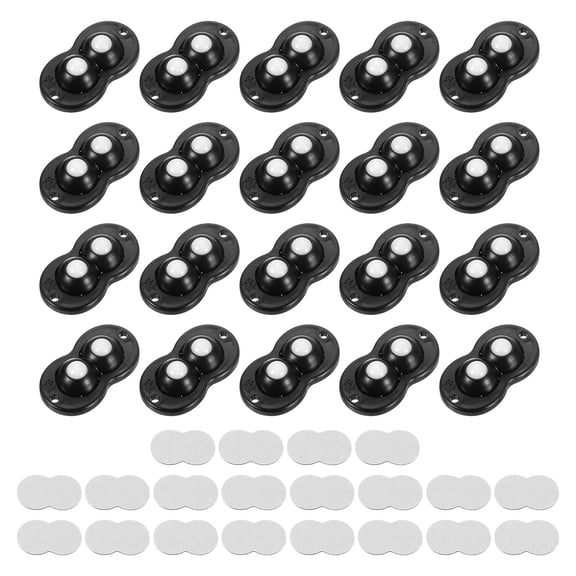 Uxcell Self Adhesive Caster Wheels, Sticky Pulley, Universal Wheel for Coffee Maker Toaster Storage Bin Trash Cans Black