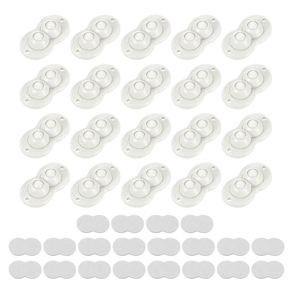 Uxcell Self Adhesive Caster Wheels, Sticky Pulley, Universal Wheel for Coffee Maker Toaster Storage Bin Trash Cans White