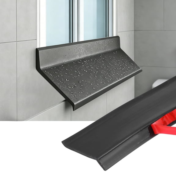 Uxcell Self-Adhesive Door Rain Drip Guard (59.1" Long x 1.69"/1.38" Wide, Black)(2Pcs) TPE Drip Cap Rain Deflector Exterior Interior Window Door Weather Stripping, Fits Patio/Window Sills