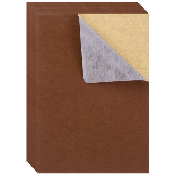 Uxcell Self Adhesive Felt Sheet, 8.3" x 11.8" Soft Felt Fabric with Adhesive Back, Light Brown 10Pcs