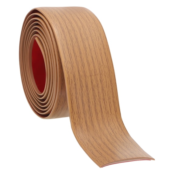 Uxcell Self Adhesive Floor Transition Strip 6.6 ft x 2" Vinyl Flat Divider Yellow Oak