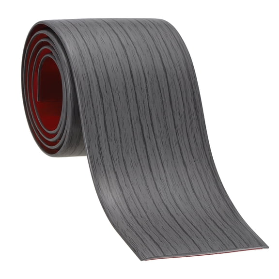 Uxcell Self Adhesive Floor Transition Strip Vinyl Flat Divider Flooring Dark Gray Pattern 10 FT x 3"