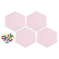 thumbnail image 1 of Uxcell Self Adhesive Hexagon Mini Moon Wall Pin Felt Bulletin Board Tile, Pink 4 Pack, 1 of 5