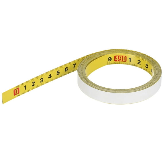 Uxcell Self-Adhesive Measuring Ruler Tape 16.4ft for Workbench Sewing Left to Right Reading, Yellow
