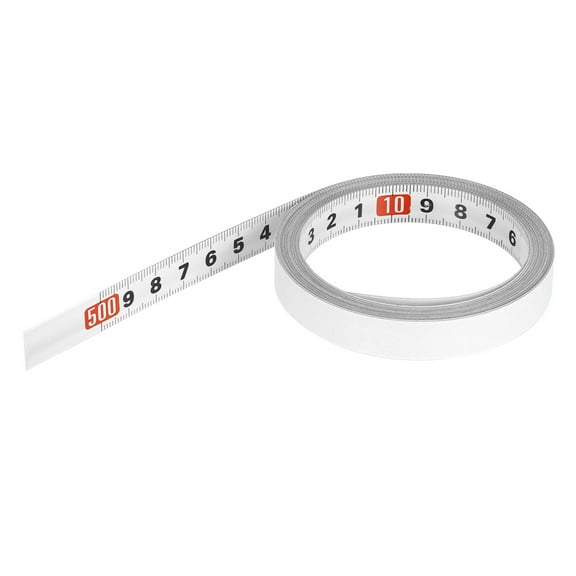 Uxcell Self-Adhesive Measuring Ruler Tape 16.4ft for Workbench Sewing Table Right to Left Reading, White