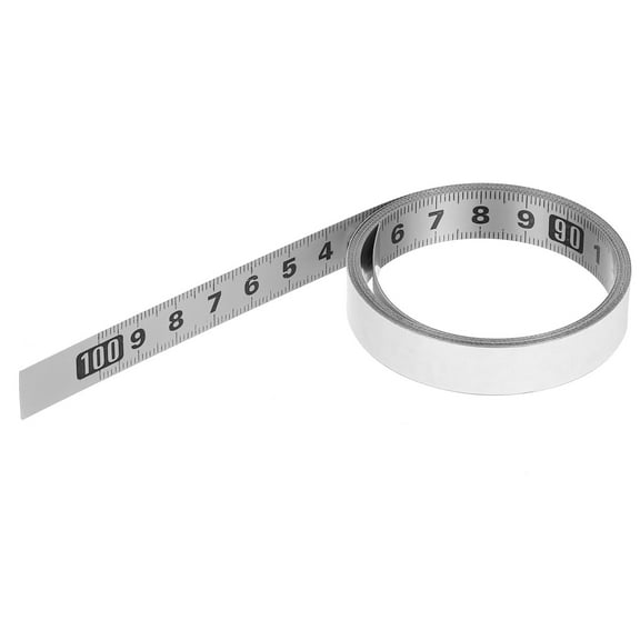 Uxcell Self-Adhesive Measuring Ruler Tape 6.6ft for Workbench Sewing Start from Middle Reading, Grey