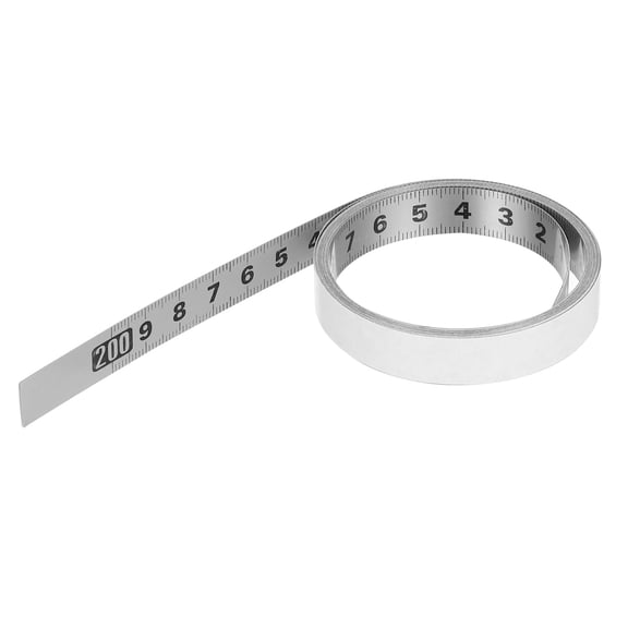 Uxcell Self-Adhesive Measuring Ruler Tape 6.6ft for Workbench Sewing Table Right to Left Reading, Grey