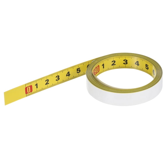 Uxcell Self-Adhesive Measuring Ruler Tape 9.8ft for Workbench Sewing Left to Right Reading, Yellow