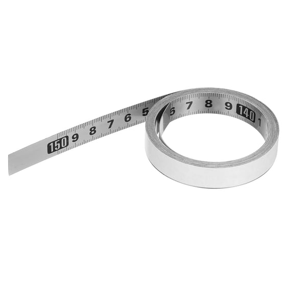 Uxcell Self-Adhesive Measuring Ruler Tape 9.8ft for Workbench Sewing Start from Middle Reading, Grey