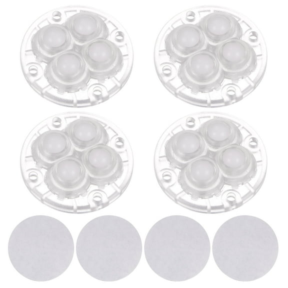 Uxcell Self Adhesive Mini Appliances Nylon Caster Wheels 360 Rotation, Transparent 4 Pack