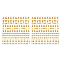 Uxcell Self-Adhesive Rhinestone Stickers, Face Gems Jewel Stickers Dark Gold 2 Pcs