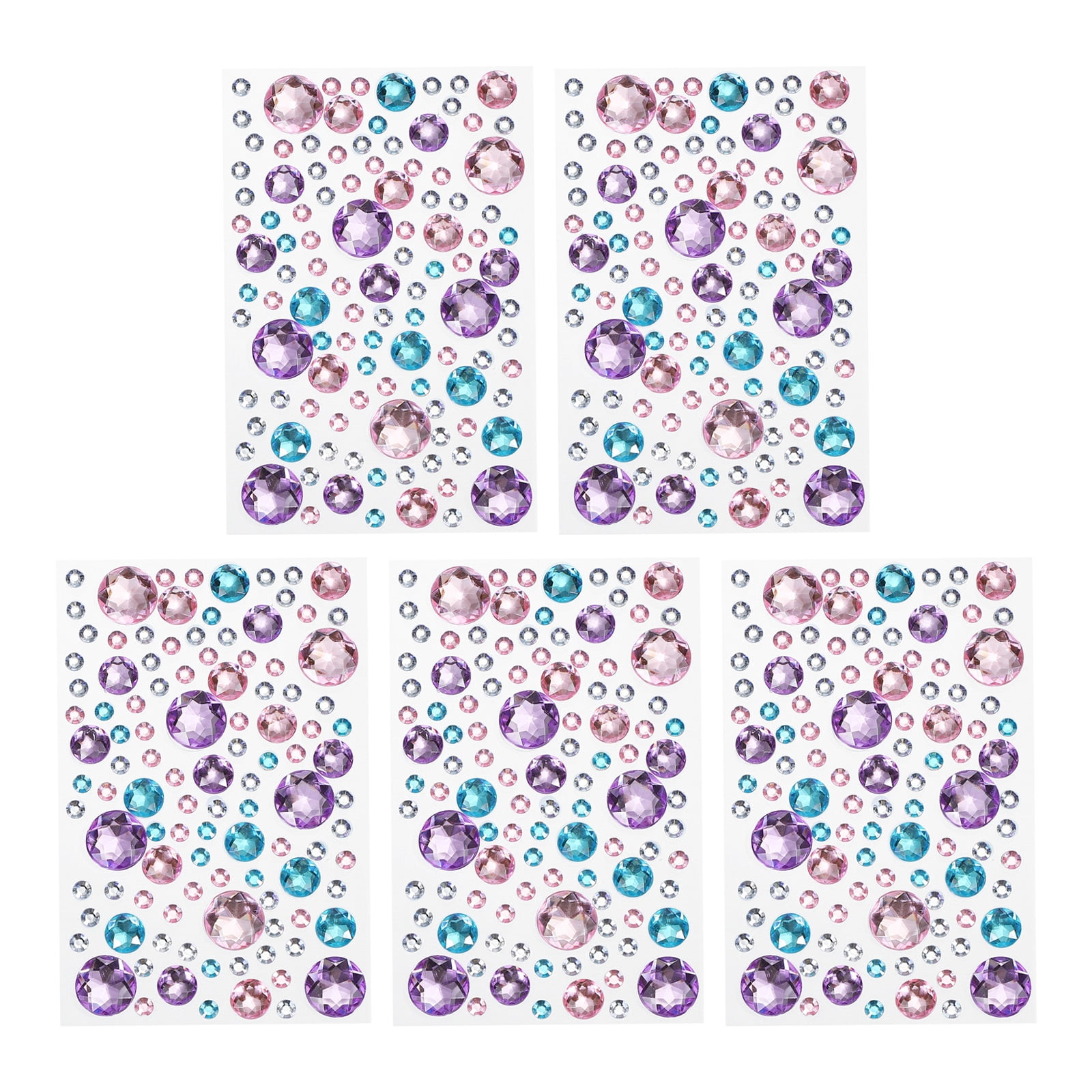 Uxcell Self-Adhesive Rhinestone Stickers, Face Stones Jewel Stickers ...