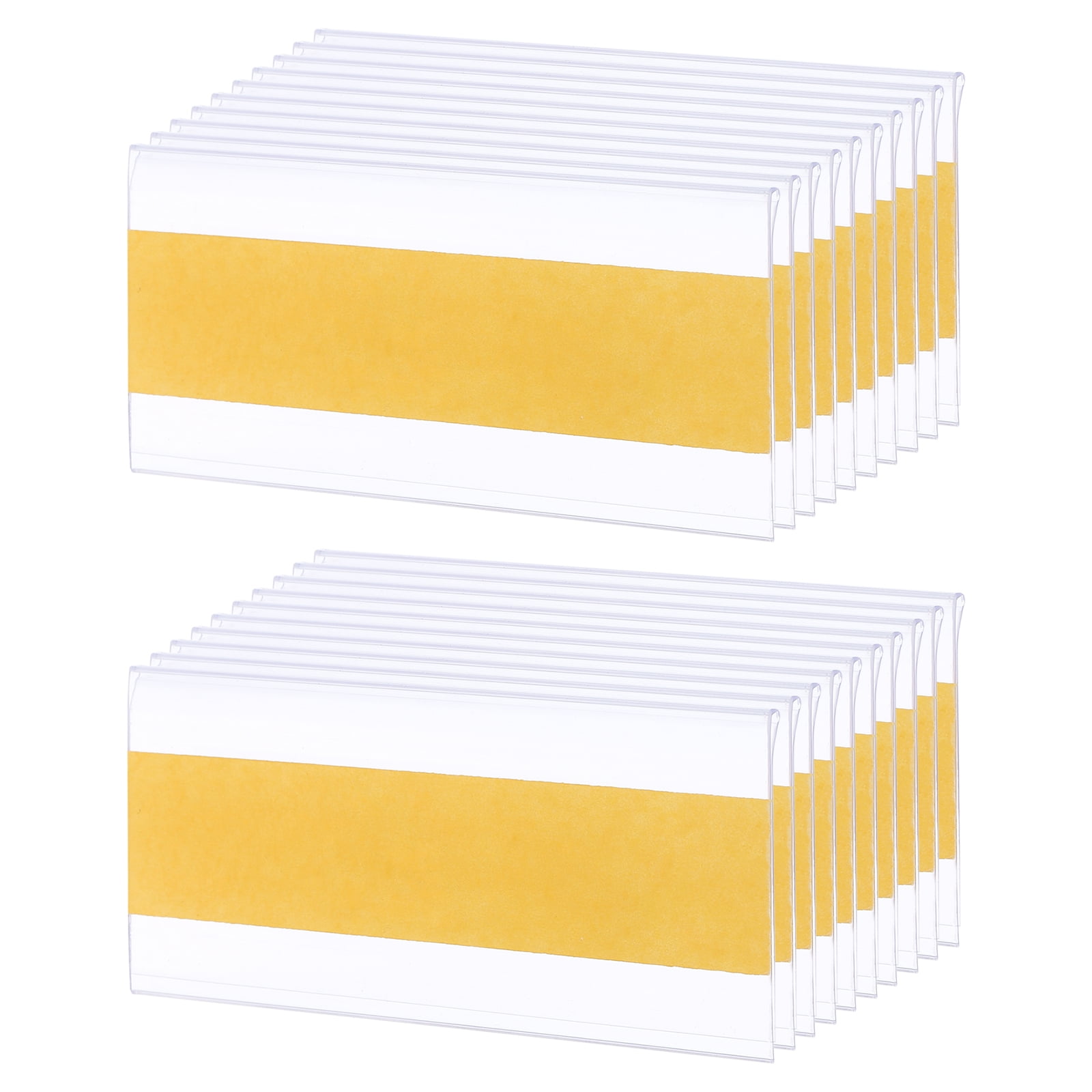 Label Strip Uxcell Self Adhesive Shelf Label Holder, 3.9 x 1.2 Inch Clear Shelf ...